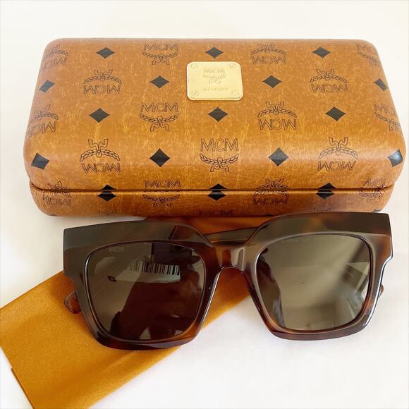 MCM Square Tinted Tortoiseshell Sunglasses Acetate 51 21 145 NWT - Picture 3 of 11